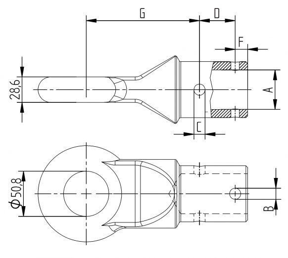 Drawbar eye "english" - 201614.002 - Drawbar eyes