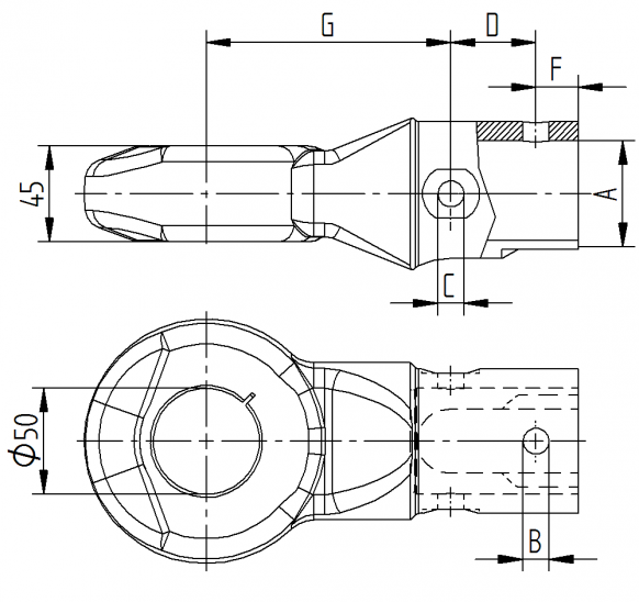 Drawbar eye "DIN 50" - 202333.004 - Drawbar eyes