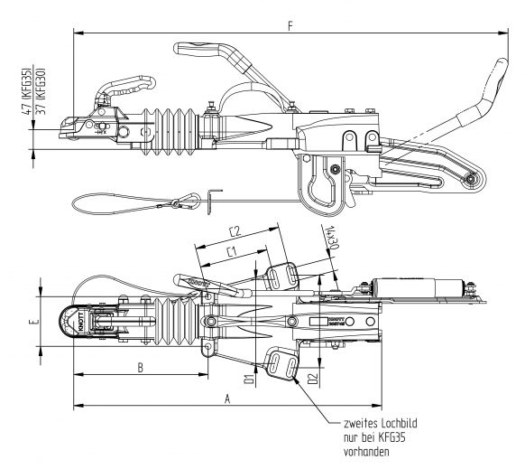 Overrun device flange - 203090.001 - Overrun device