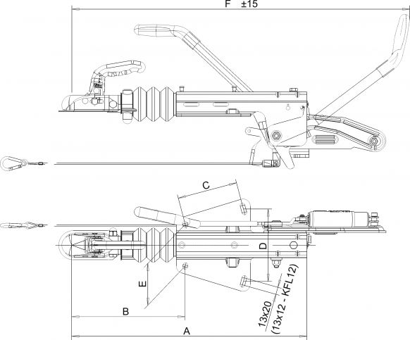 Overrun device flange - 203595.001 - Overrun device