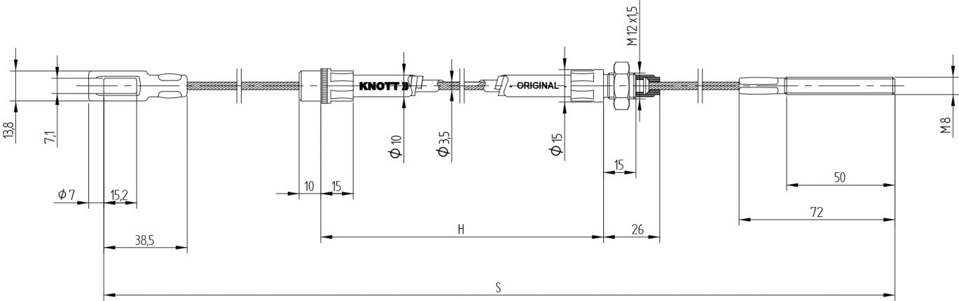 Bowden cable (900/1200) - 35006.14 - Cable winches