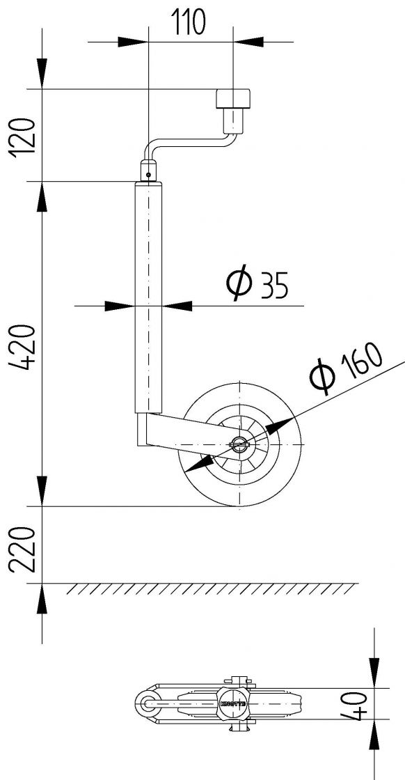 Support wheel TK35 - 400255.001 - Support wheels