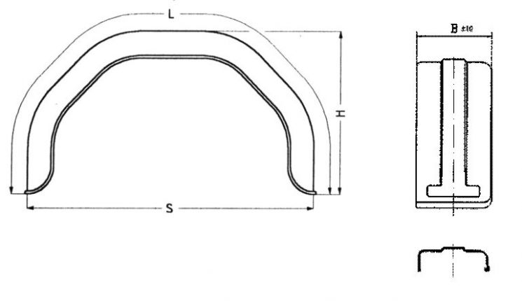 Mudguard- single-axle- plastic angular
