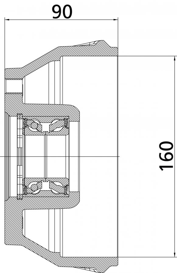 Brake hub 160 - 400460C002 - Brake hub
