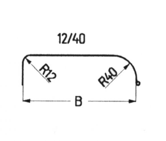 Mudguard single-axle sheet metal round - 401532.001 - Mudguard