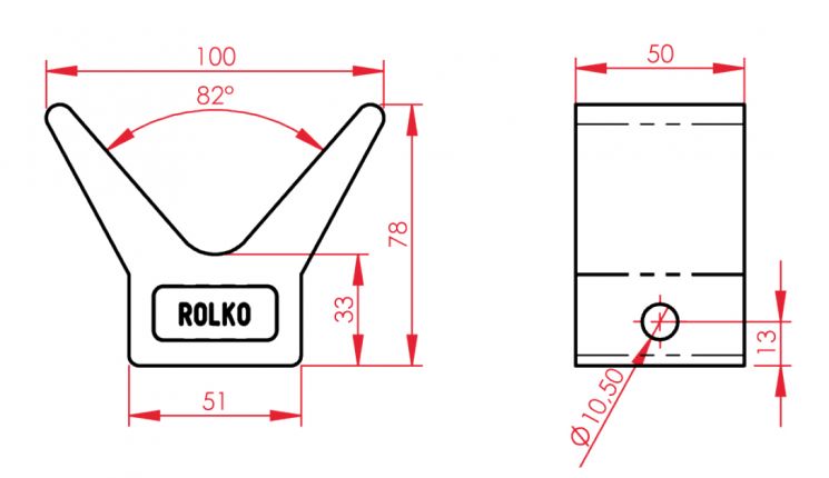 Bow support - 402809.010 - Boat trailer