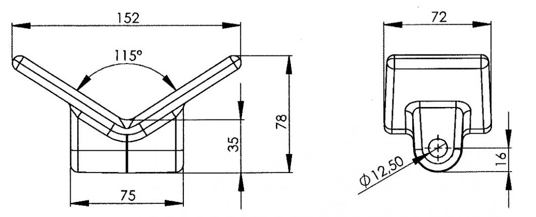 Bow support - 402809.028 - Boat trailer