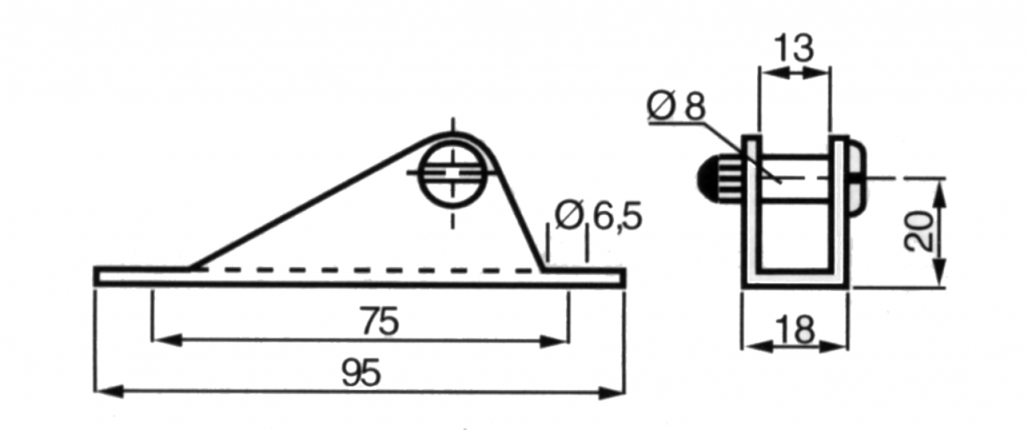 Connection bracket - 402909.001 - Gas struts matériel de fixation