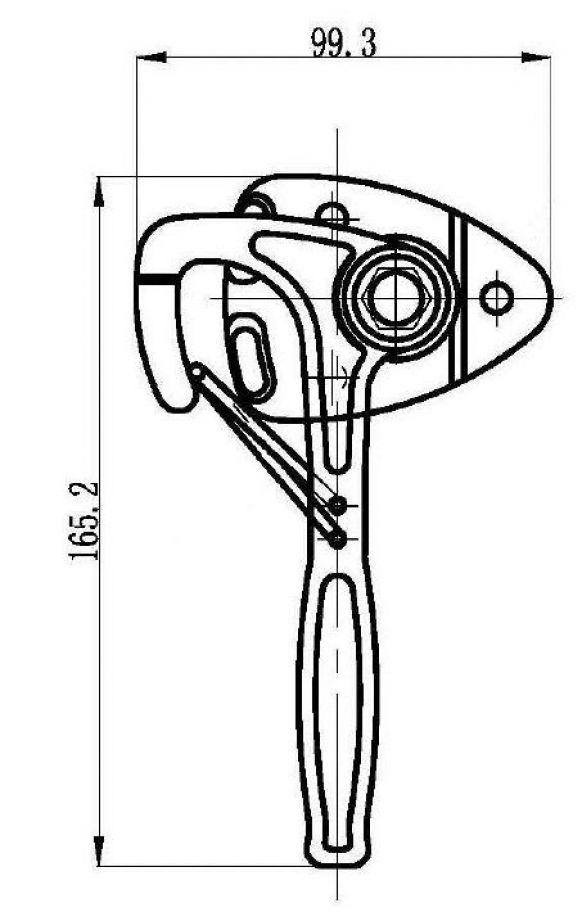 Angle lever lock right - 403867.001 - Closures