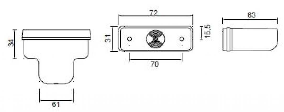 Flatpoint 1 LED - 404780.001 - Side marker lights