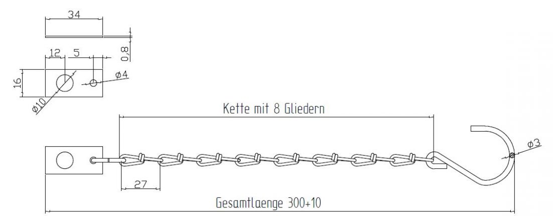 Securing chain - 405841.001 - Closures