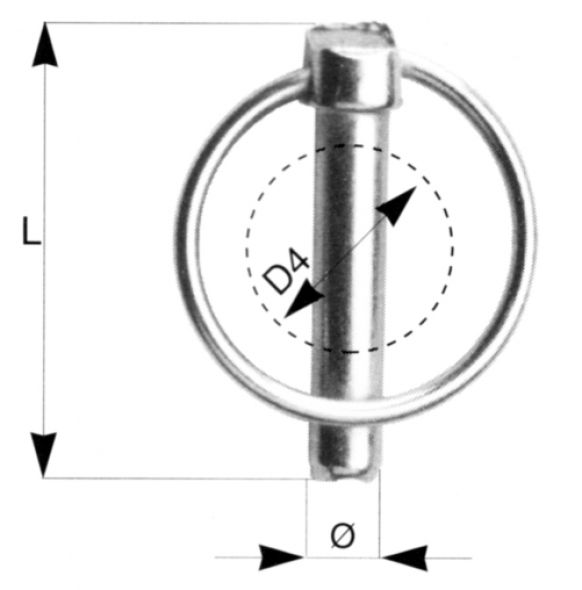 Linch pin - 407807.004 - Linch pins / spring cotter pins