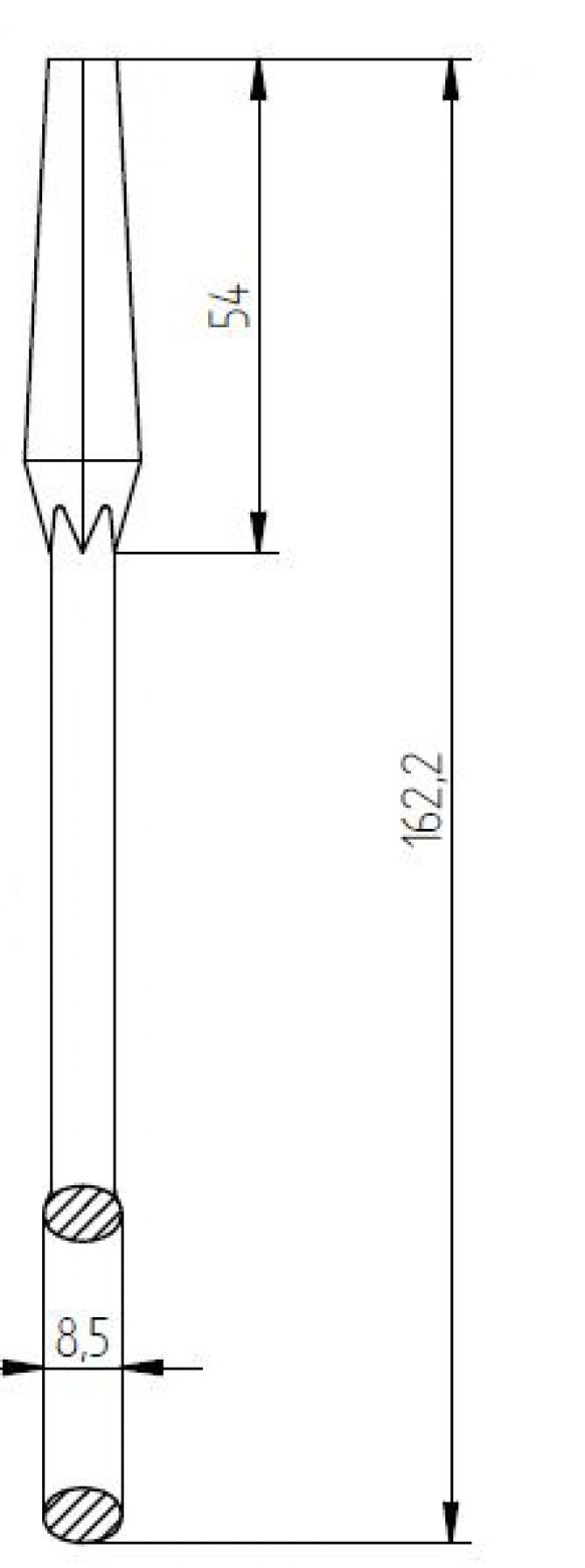 Mandrel key galv. - 408059.001 - Latches / Accessories