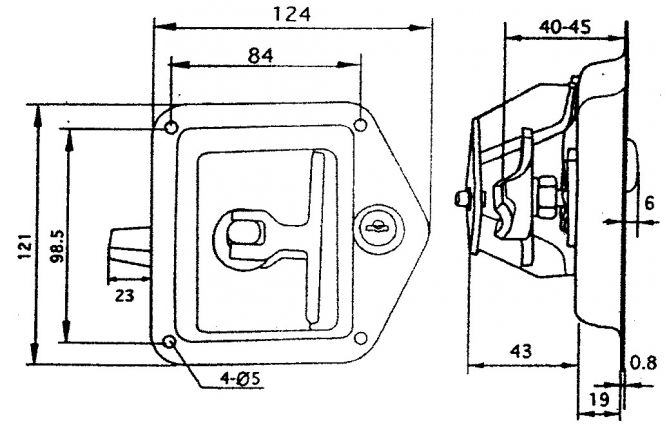 Case lock - 408060.001 - Latches / Accessories