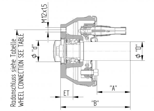 Brake stub 160x35 - 409145B099 - Brake stub