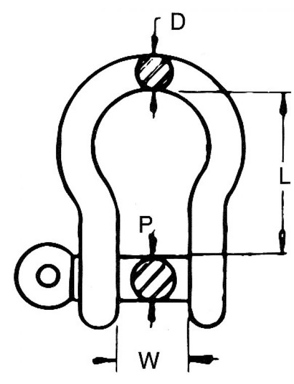 Shackle - 412960.001 - Winch accessories