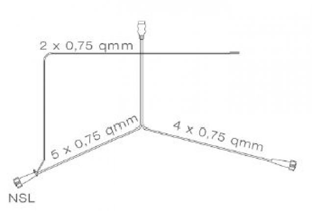 Main cable - 13-pole plug, 2x output DC - 413174.001 - Connecting cable
