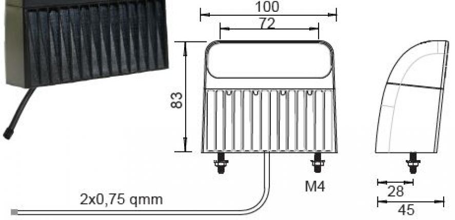 Regpoint 2 LED 12V/24V - 415798.001 - License plate lights