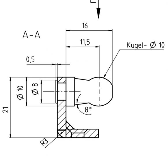 Angle plate - 416934.001 - Gas struts matériel de fixation
