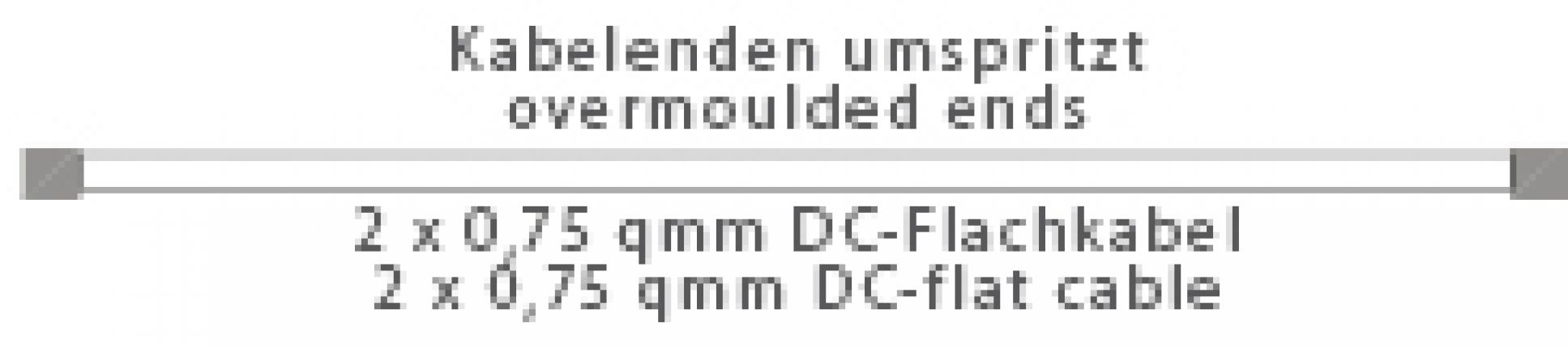Flat cable 2x0.75 DC - 417329.001 - Connecting cable