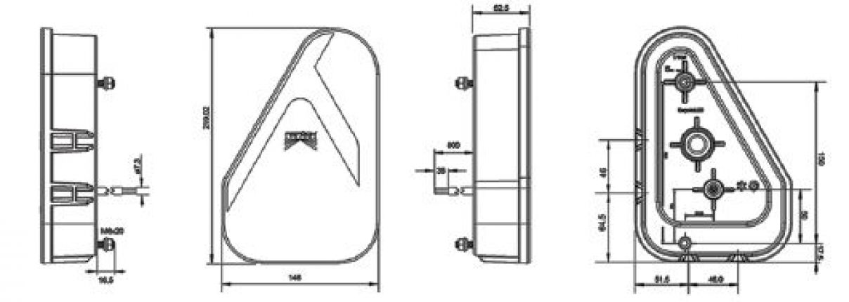 Earpoint LED 12V/24V - 418714.001 - Rear lights