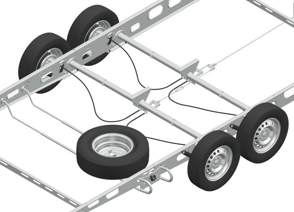 Spare wheel holder for caravan - 421241.001 - Components for wheels/tyres/rims