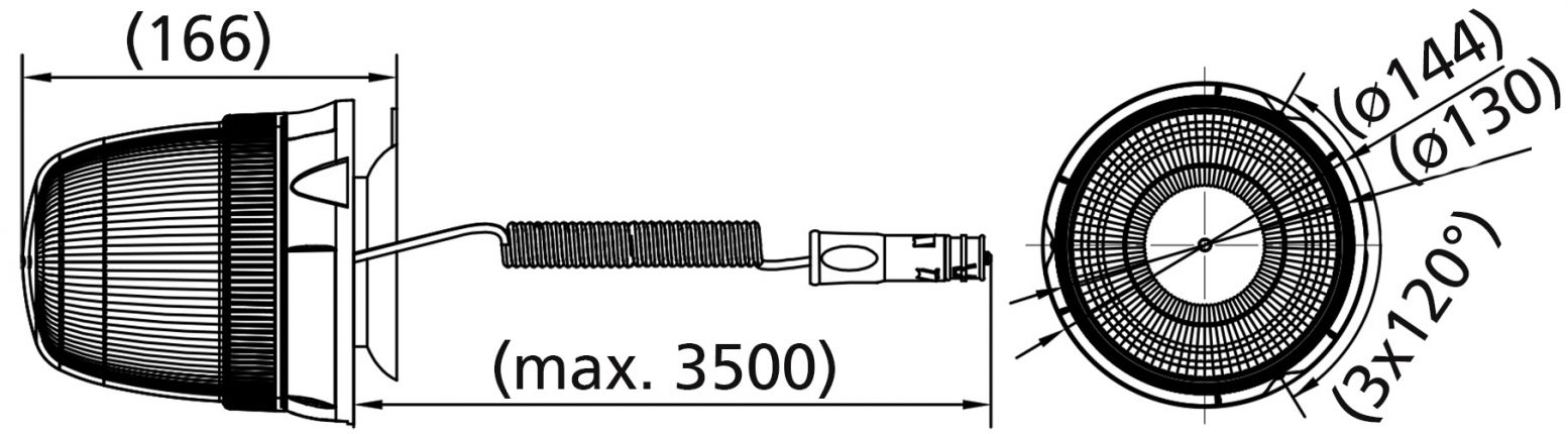 Rotating Beacon High - 421460.001 - Flashing beacons