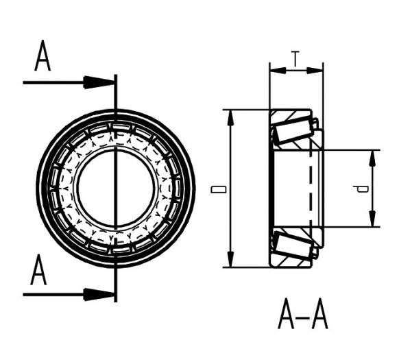 Taper roller bearing Ø52mm - 45877.11 - Bracket