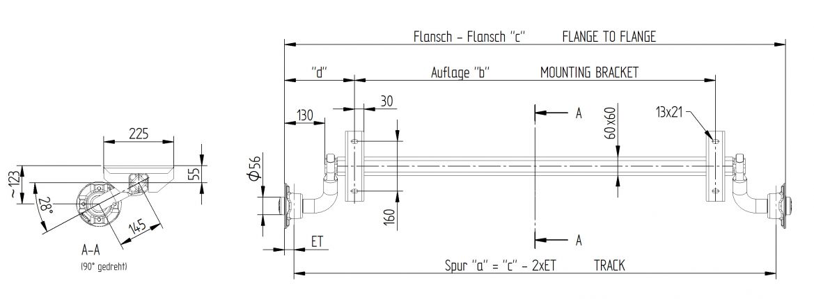Axis VG7-L - 6A2036.025 - Axles unbraked