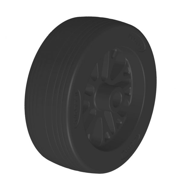 Plastic wheel - 6D7691.002 - Support wheels replacement parts