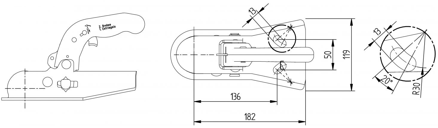Coupling head - 6E0071.001 - Drawball couplings