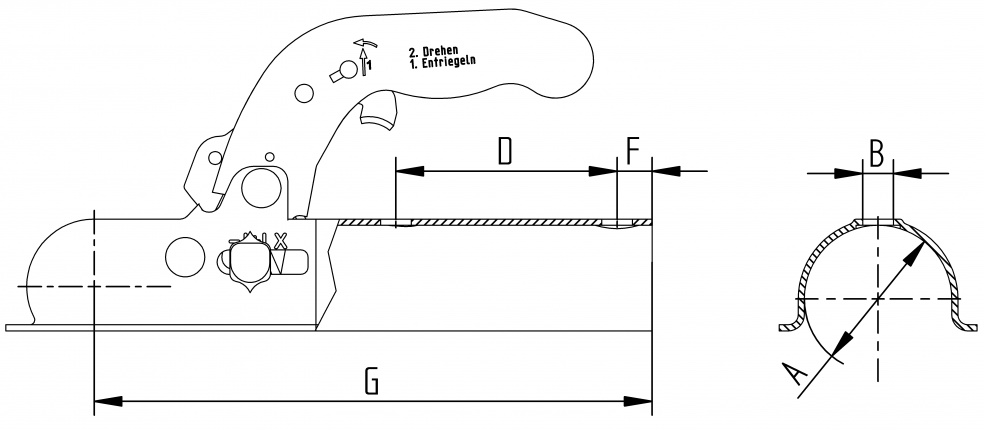 Draw ball coupling - 6E0083.029 - Drawball couplings