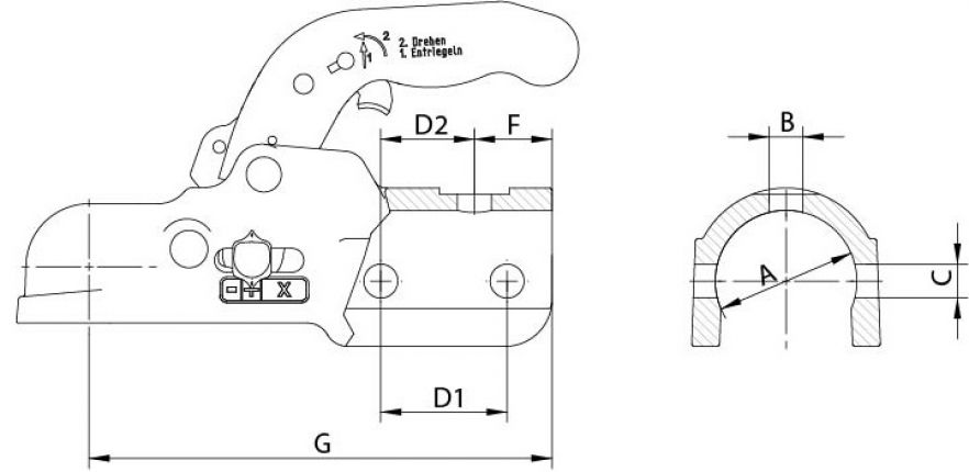 Towing ball coupling