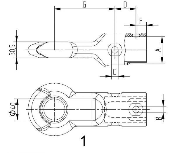 Drawbar eye "DIN 40" - 98949493 - Drawbar eyes