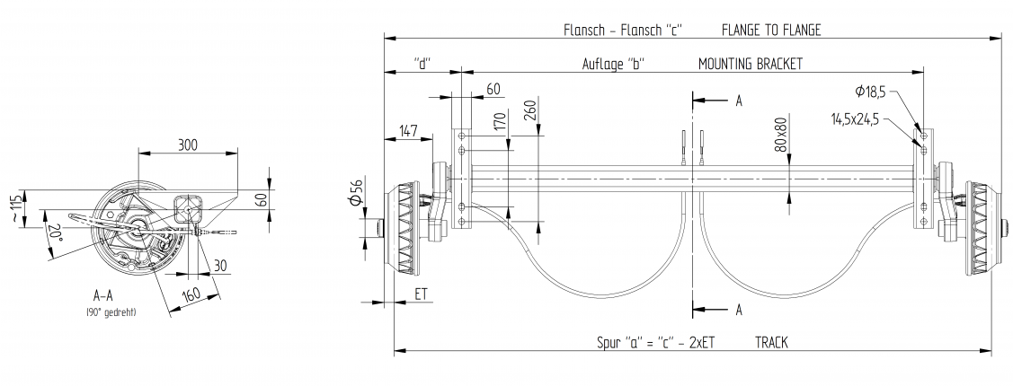 Axle "braked" - B308289992 - Axes braked
